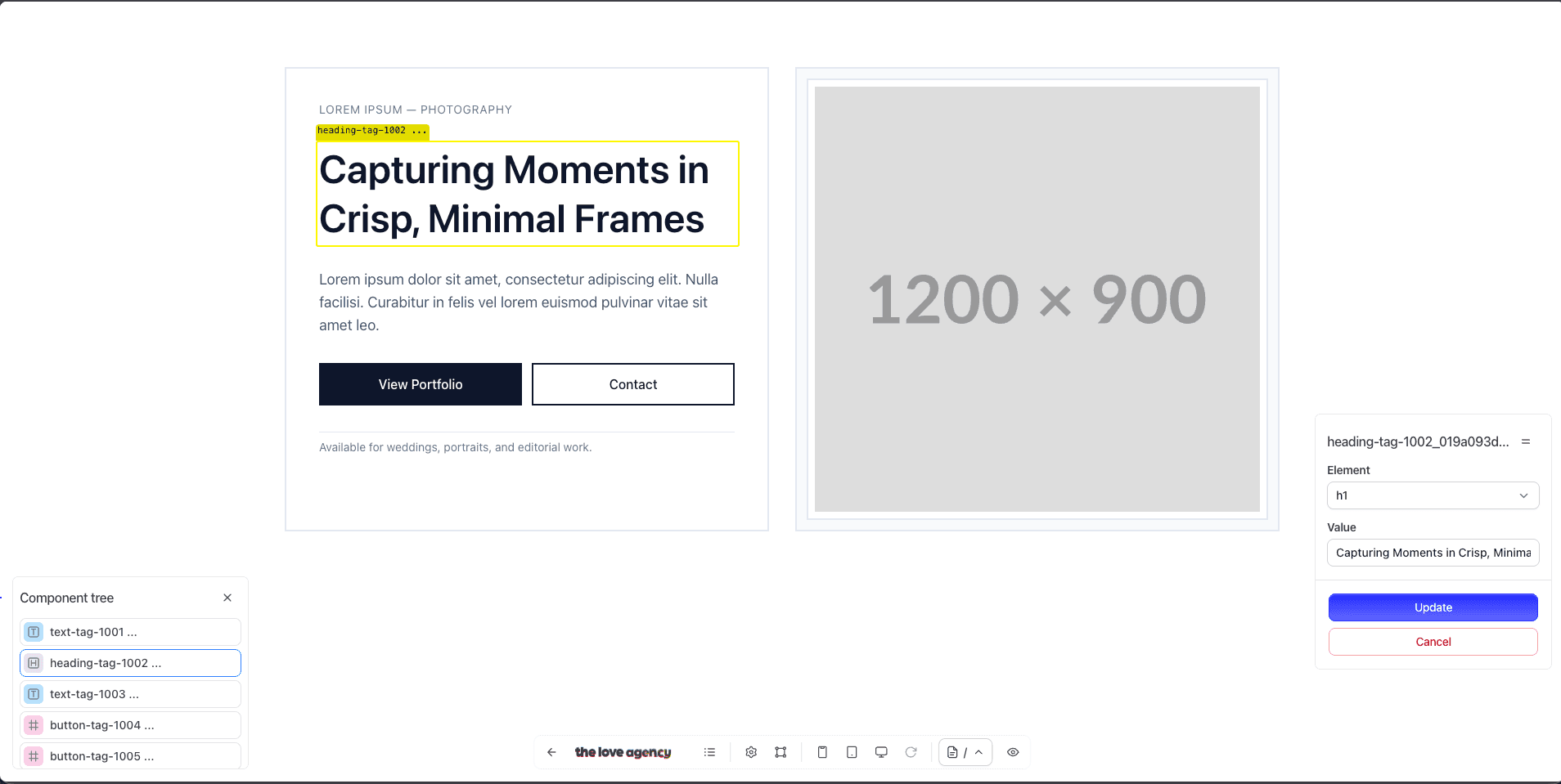 Blutui canopy editor