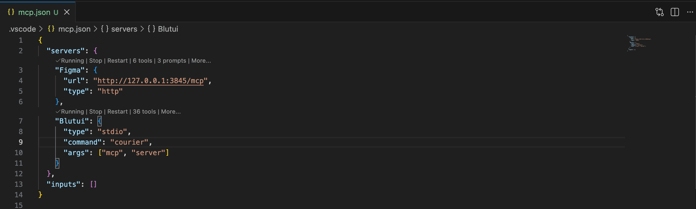 VS Code running MCP